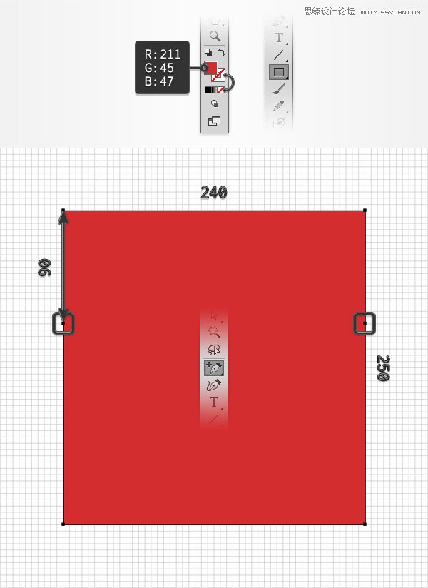 Illustrator绘制立体风格的红色信封图标 第3张 Illustrator绘制立体风格的红色信封图标 第3张