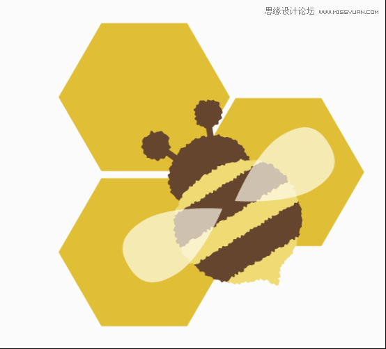 Illustrator绘制抽象风格的小蜜蜂效果  第11张