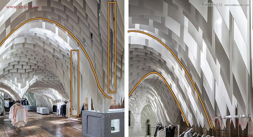 3DMAX给时尚大气的异形天花吊顶建模  第2张