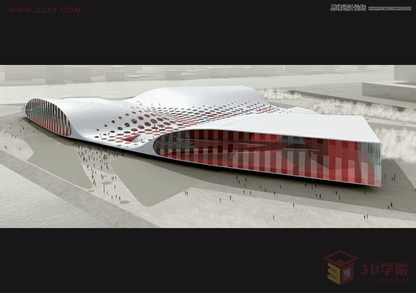 3DMAX利用Poly制作异形体育馆建筑效果 第2张 3DMAX利用Poly制作异形体育馆建筑效果 第2张