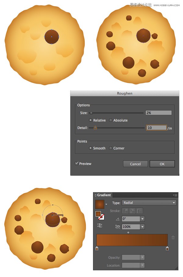 Illustrator绘制逼真的牛奶和燕麦饼干  第7张
