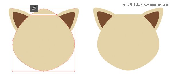 Illustrator绘制扁平化风格的卡通动物肖像  第6张