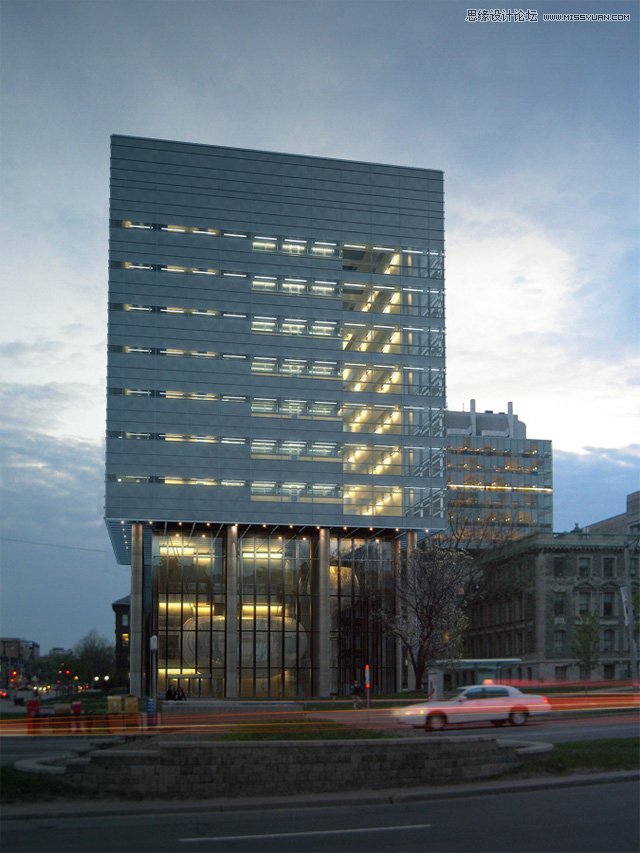 3dmax融合后期制作超酷室外效果图教程