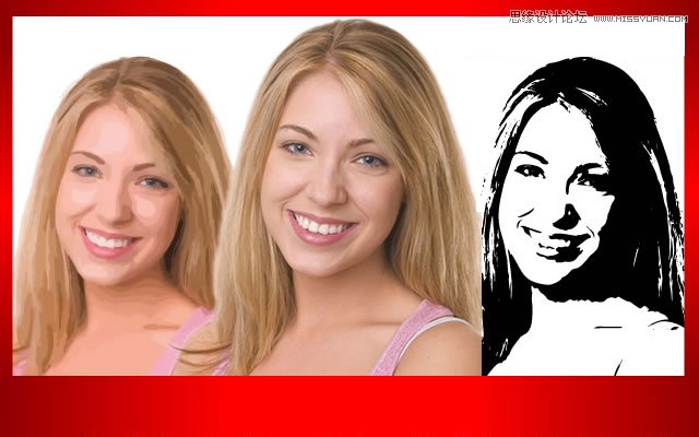 Illustrator调出人物照片质感的黑白效果  第1张