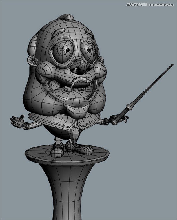 3DMAX制作卡通风格的指挥家教程 第2张 3DMAX制作卡通风格的指挥家教程 第2张