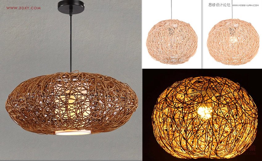 3DMAX简单制作编藤艺灯罩模型效果图 第1张 3DMAX简单制作编藤艺灯罩模型效果图 第1张
