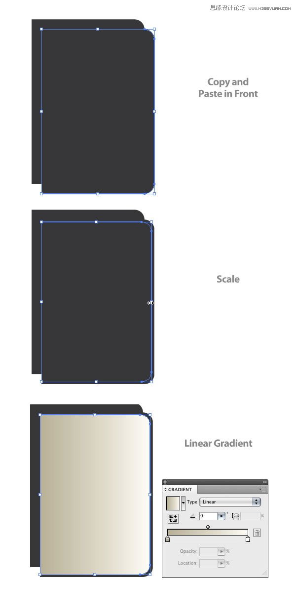 Illustrator绘制立体效果的黑色笔记本  第6张