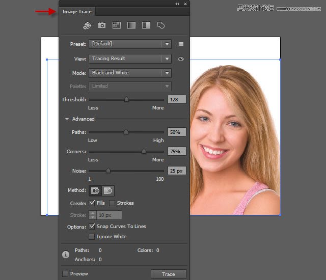 Illustrator调出人物照片质感的黑白效果  第11张