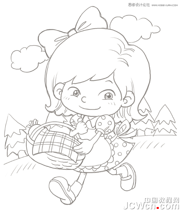 Illustrator制作可爱时尚的卡通小女孩  第2张