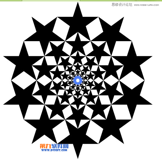 Illustrator制作复杂的五角星图案教程  第6张