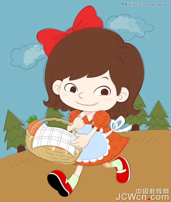 Illustrator制作可爱时尚的卡通小女孩  第4张