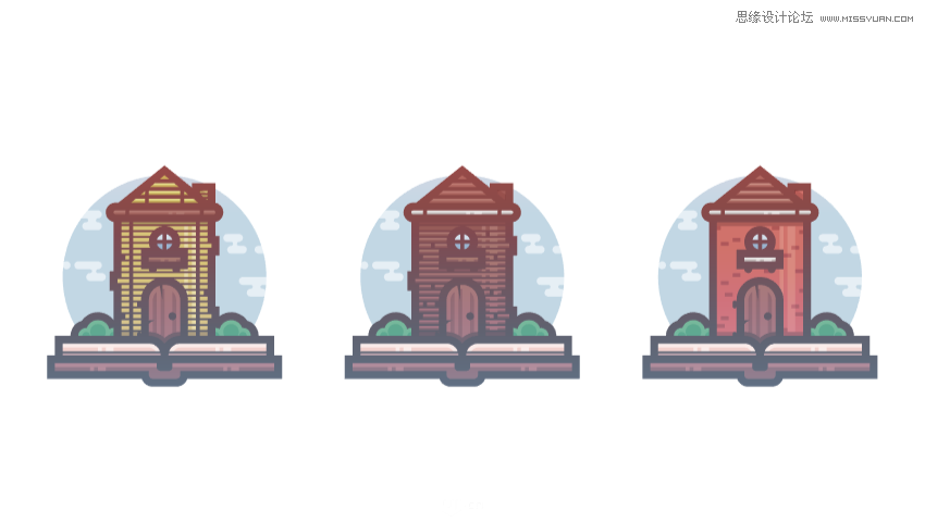 Illustrator绘制扁平化风格的城堡图标  第1张