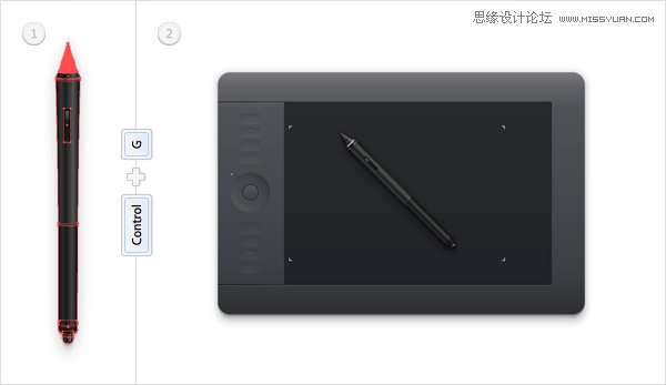 Illustrator绘制逼真的WACOM绘画板教程  第1张