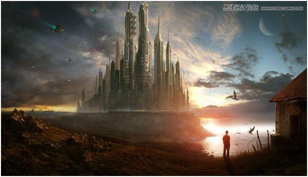 3Dx Max制作月光下的城堡CG场景教程