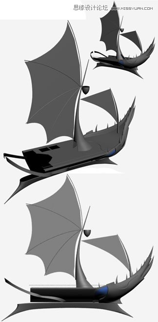 3DMAX制作在大海中航行的帆船  第5张