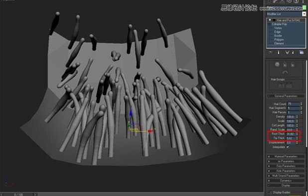 3ds Max制作头发和皮毛实例教程 第7张 3ds Max制作头发和皮毛实例教程 第7张