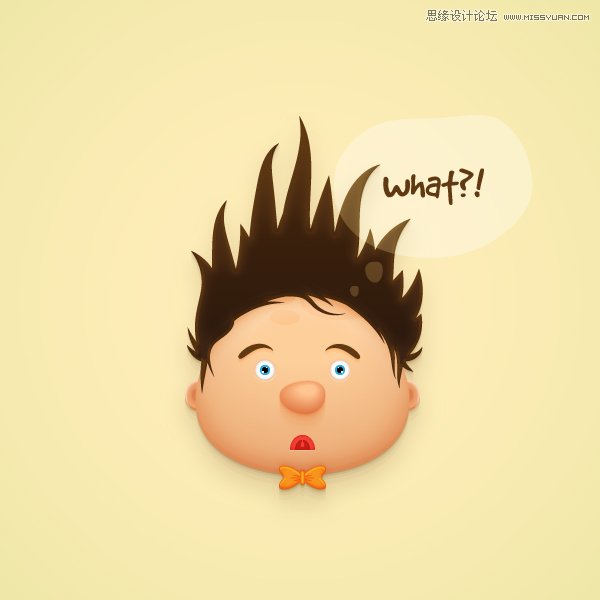 Illustrator设计时尚有趣的卡通人物脸部