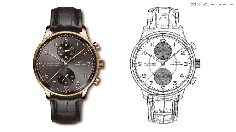 Illustrator绘制逼真的手表效果图  第1张