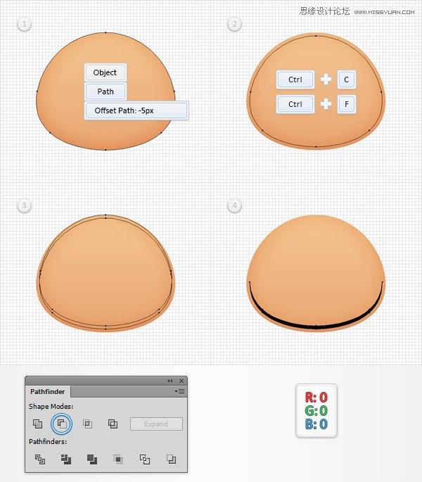 Illustrator设计时尚有趣的卡通人物脸部  第9张
