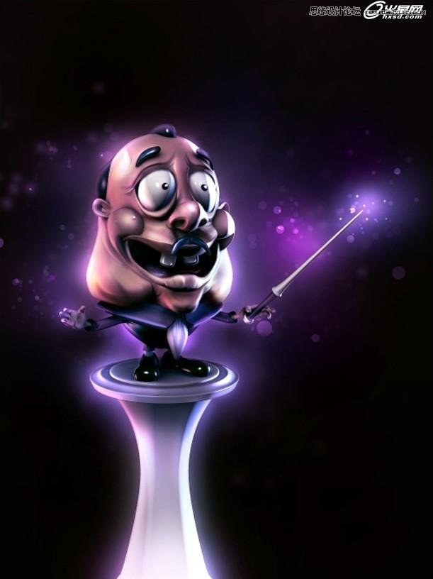 3ds Max绘制卡通立体效果的指挥家