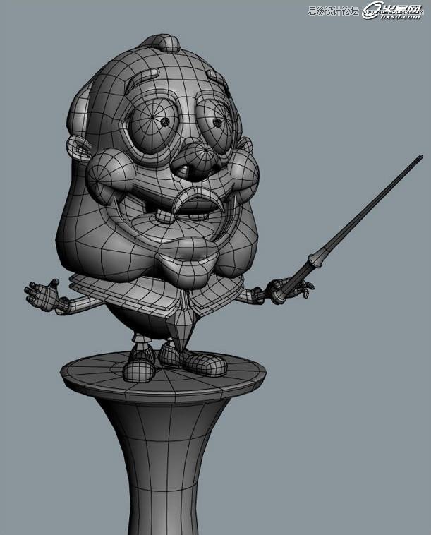 3ds Max绘制卡通立体效果的指挥家  第2张