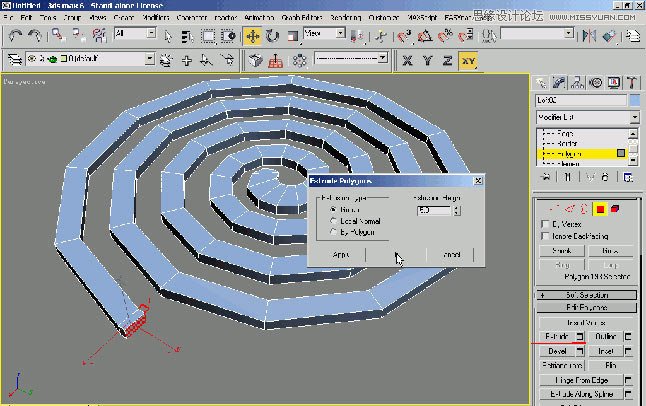 3DS max制作立体感的蚊香实例教程  第7张