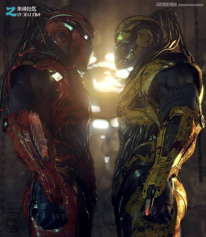 3dmax和zbrush制作格斗机器忍者教程