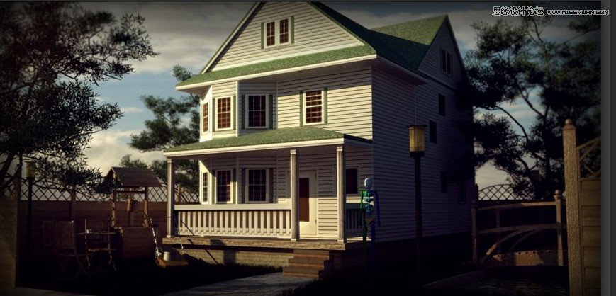 3dmax打造欧式小别墅效果图教程