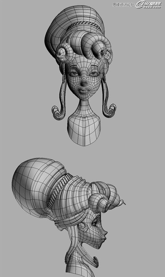 3ds Max制作高贵可爱的公主教程 第3张 3ds Max制作高贵可爱的公主教程 第3张