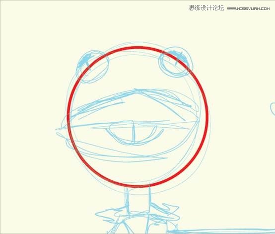 Illustrator绘制萌萌的青蛙柯密特图标 第5张 Illustrator绘制萌萌的青蛙柯密特图标 第5张