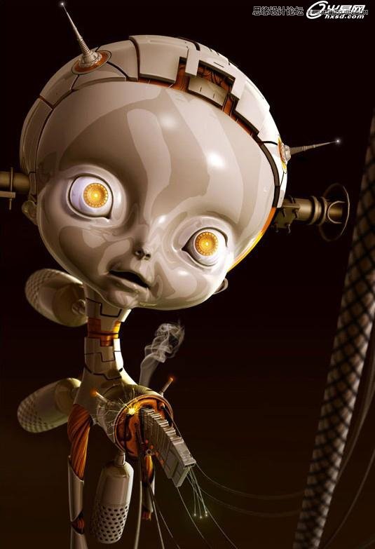 3ds Max制作立体摇滚机器人教程 第10张 3ds Max制作立体摇滚机器人教程 第10张