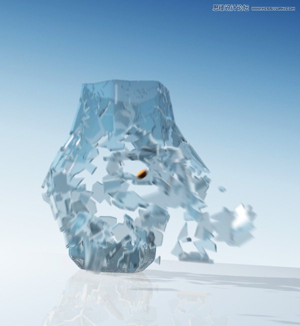 3Dmax制作超酷的子弹打碎玻璃效果图