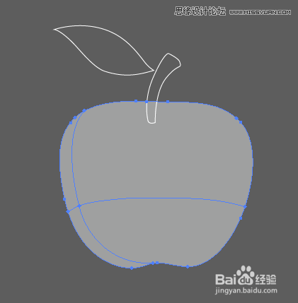 Illustrator网格工具制作逼真的红苹果教程 第5张 Illustrator网格工具制作逼真的红苹果教程 第5张