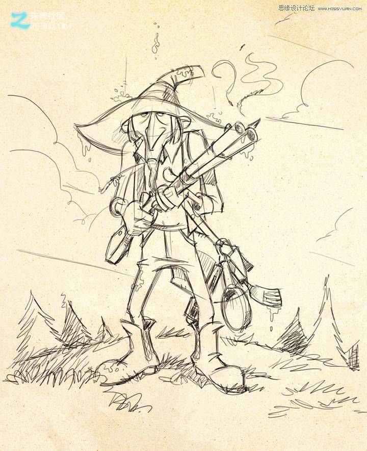 3dmax和zbrush制作瘦老头打鸟行动 第2张 3dmax和zbrush制作瘦老头打鸟行动 第2张