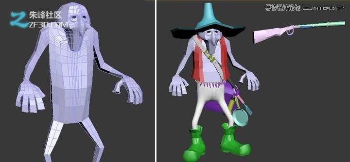 3dmax和zbrush制作瘦老头打鸟行动 第3张 3dmax和zbrush制作瘦老头打鸟行动 第3张