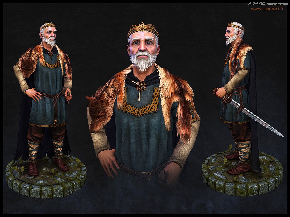 3dmax制作欧洲风格的老国王教程