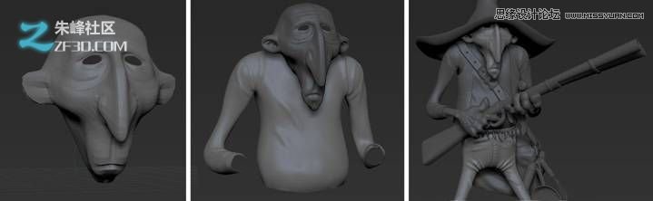 3dmax和zbrush制作瘦老头打鸟行动 第4张 3dmax和zbrush制作瘦老头打鸟行动 第4张