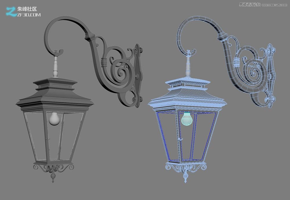 3dmax制作欧式风格的墙壁路灯效果 第2张 3dmax制作欧式风格的墙壁路灯效果 第2张