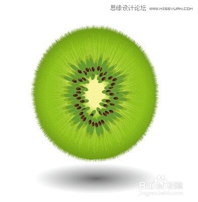 Illustrator绘制切开的猕猴桃效果图