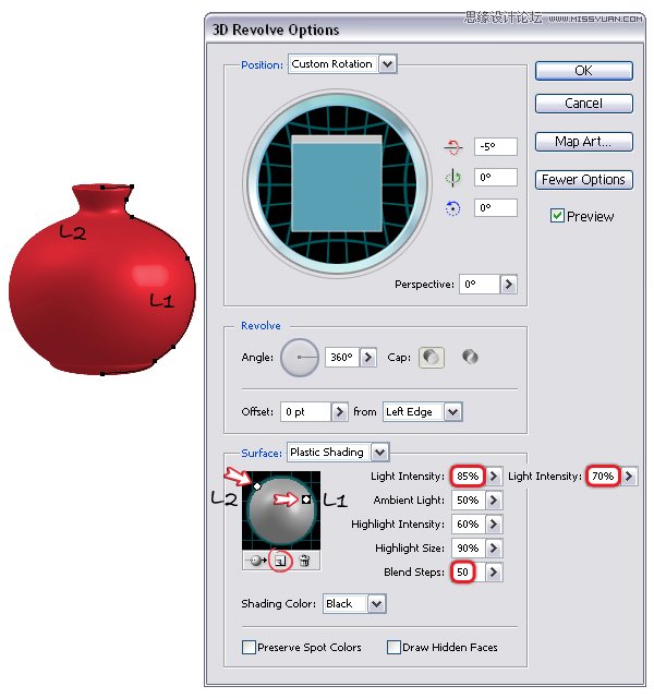 Illustrator绘制时尚唯美的玫瑰花和花屏  第5张