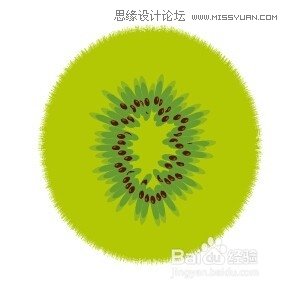 Illustrator绘制切开的猕猴桃效果图 第8张 Illustrator绘制切开的猕猴桃效果图 第8张