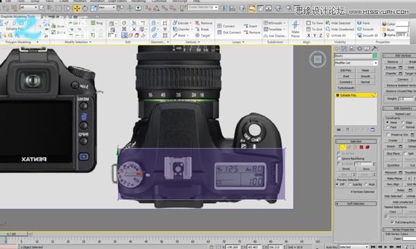 3dsmax制作数码单反照相机建模教程 第6张 3dsmax制作数码单反照相机建模教程 第6张