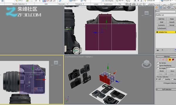 3dsmax制作数码单反照相机建模教程 第9张 3dsmax制作数码单反照相机建模教程 第9张