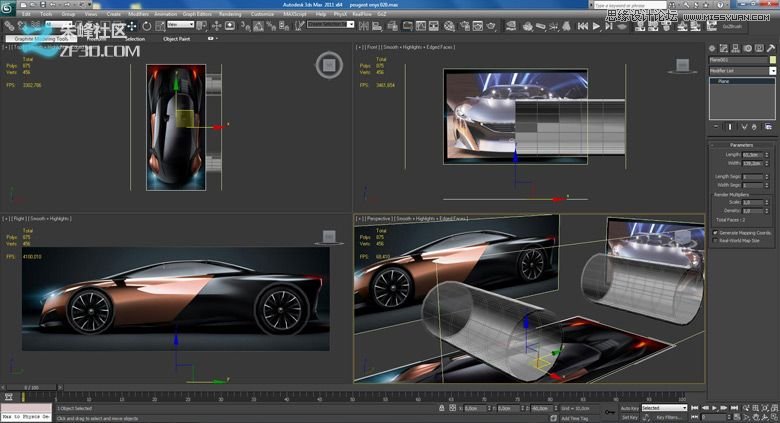 3dmax集合Vray制作标致时尚的汽车模型 第7张 3dmax集合Vray制作标致时尚的汽车模型 第7张