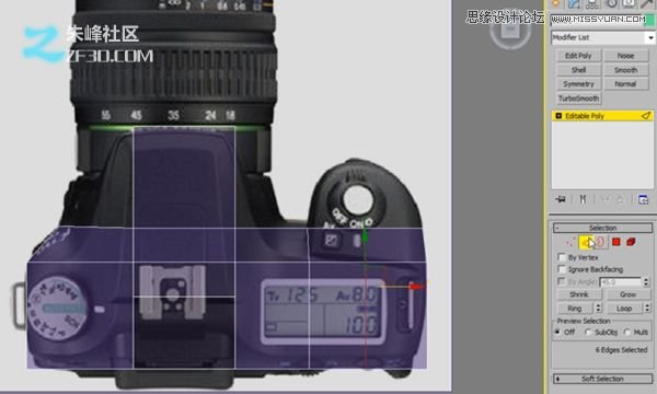 3dsmax制作数码单反照相机建模教程 第10张 3dsmax制作数码单反照相机建模教程 第10张