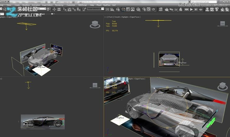 3dmax集合Vray制作标致时尚的汽车模型 第17张 3dmax集合Vray制作标致时尚的汽车模型 第17张