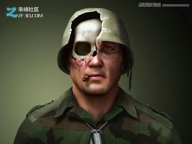 3DMAX制作科技独眼怪人建模教程