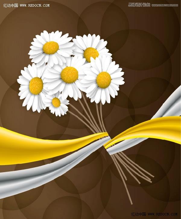 Illustrator绘制漂亮的白色雏菊效果