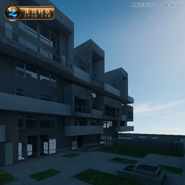 3DSMAX制作大气的小区室外效果图 第9张 3DSMAX制作大气的小区室外效果图 第9张