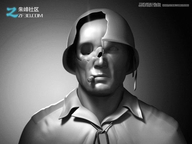 3DMAX制作科技独眼怪人建模教程  第5张